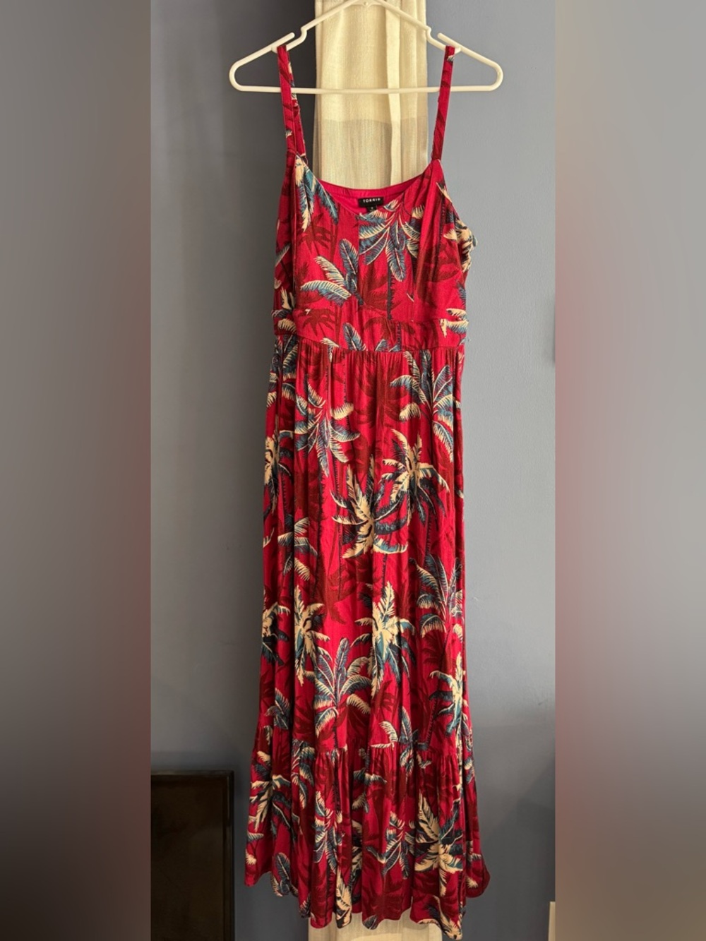 Torrid Magenta Tropical Print Maxi Dress